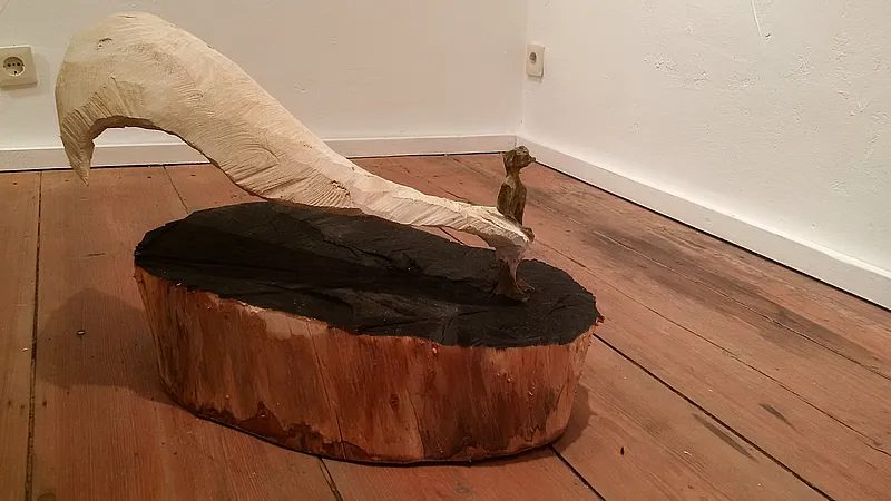 Airman — Holzskulptur von Stefan Seitz, Holz