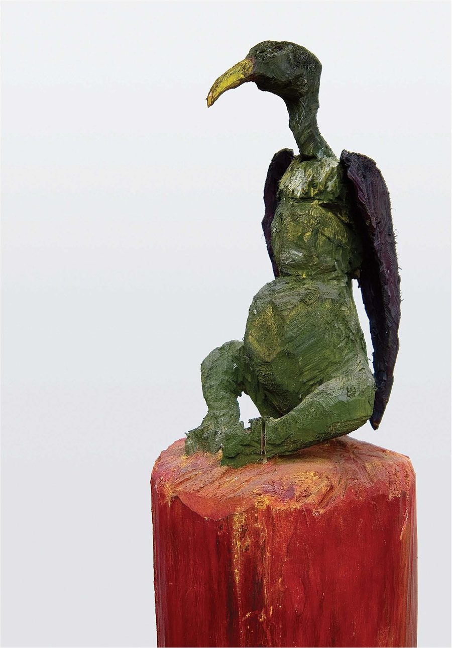 Detlef — Holzskulptur von Stefan Seitz, 2008, Linde, farbig gefasst