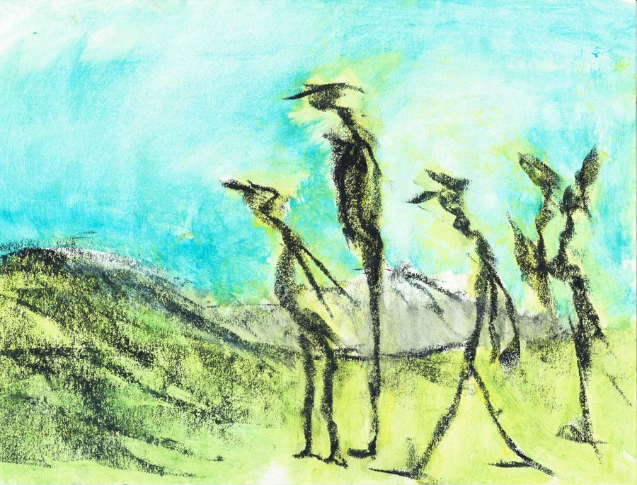 Die Scheinheiligen — Malerei auf Papier, Stefan Seitz
