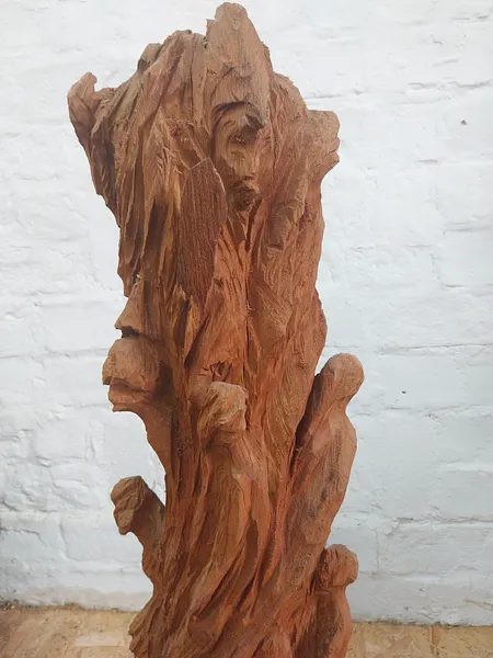 Drifting up — Ansicht 8, Holzskulptur von Stefan Seitz