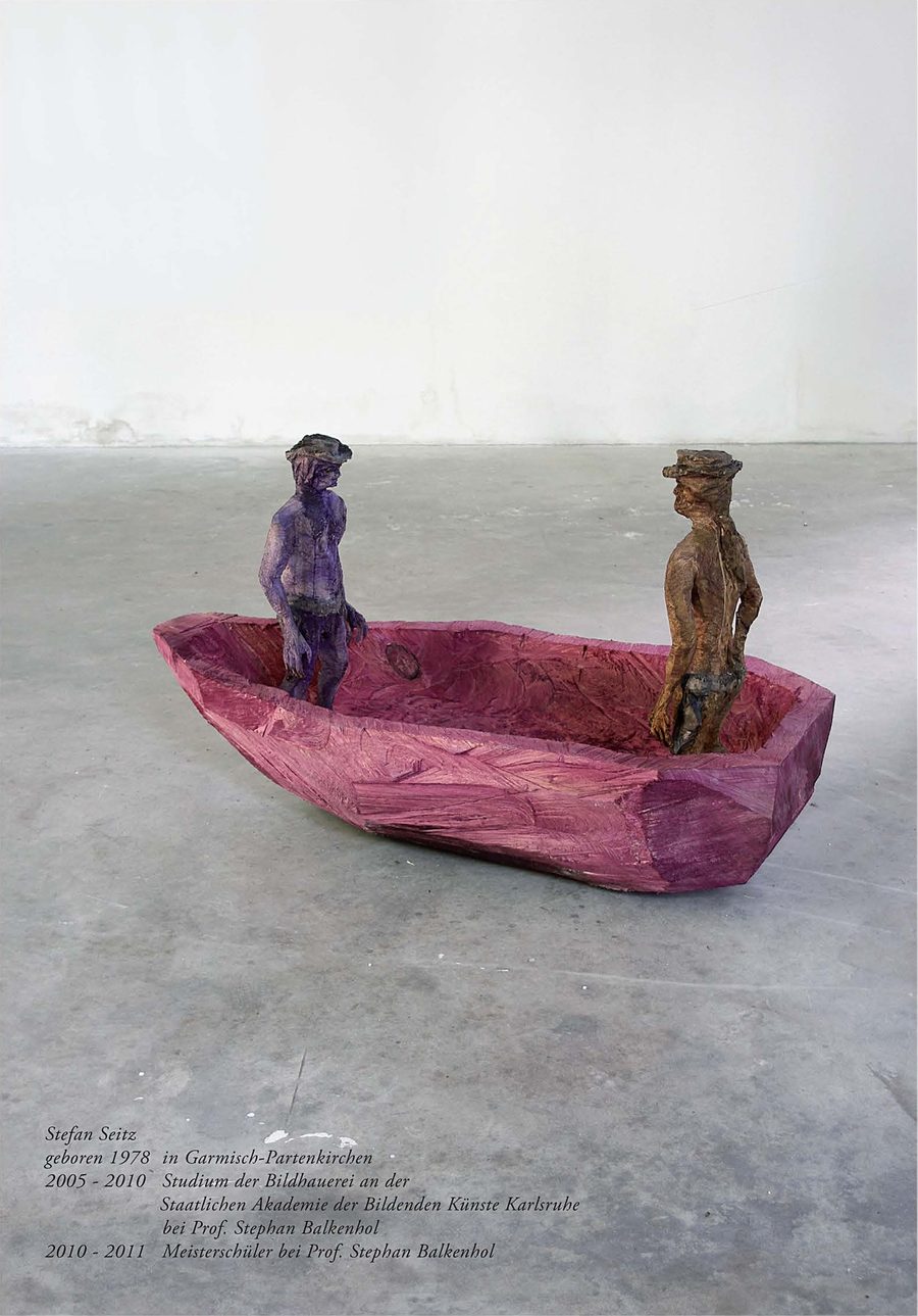 Franky und Ben — Holzskulptur von Stefan Seitz, 2010, Linde/Pappel, farbig gefasst