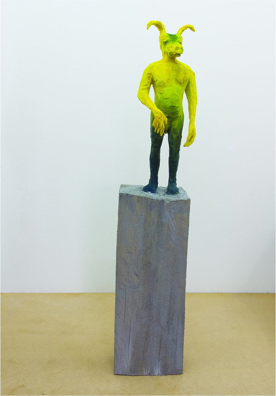 Franz — Holzskulptur von Stefan Seitz, 2014, Linde, farbig gefasst