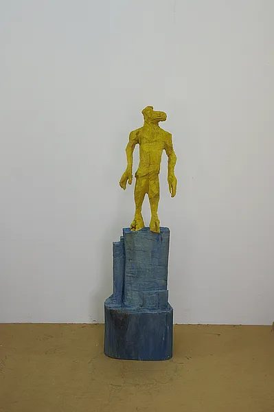 Hans — Holzskulptur von Stefan Seitz, Linde, farbig gefasst