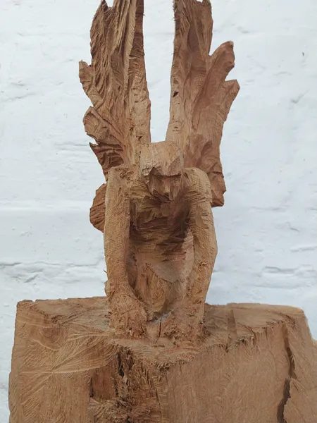 Like to fly — Ansicht 10, Holzskulptur von Stefan Seitz