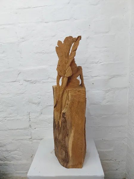 Like to fly — Ansicht 11, Holzskulptur von Stefan Seitz