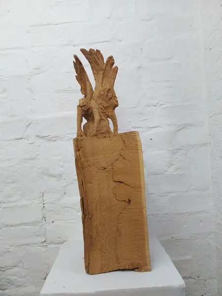 Like to fly — Ansicht 12, Holzskulptur von Stefan Seitz