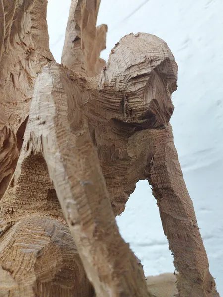 Like to fly — Ansicht 18, Holzskulptur von Stefan Seitz