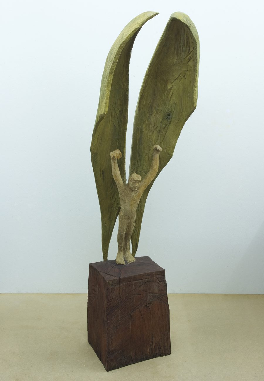 Louis — Holzskulptur von Stefan Seitz, 2013, Eiche, farbig gefasst