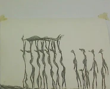 Ölstift auf Papier, Stefan Seitz