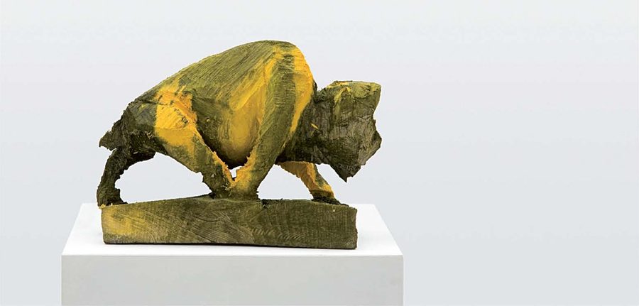 Paulchen — Holzskulptur von Stefan Seitz, 2009, Linde, farbig gefasst