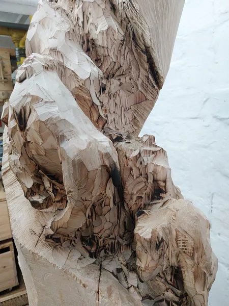 Strömungen — Ansicht 15, Holzskulptur von Stefan Seitz