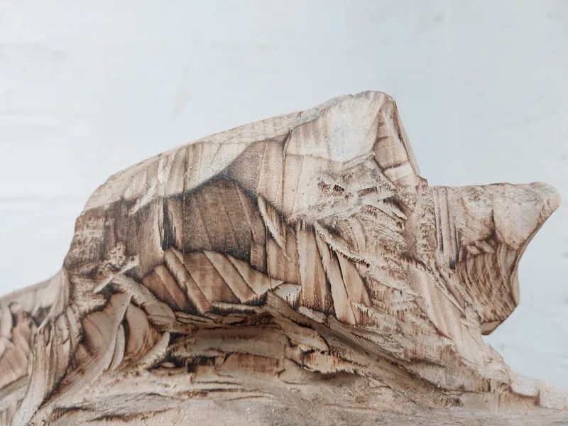 Strömungen — Ansicht 18, Holzskulptur von Stefan Seitz
