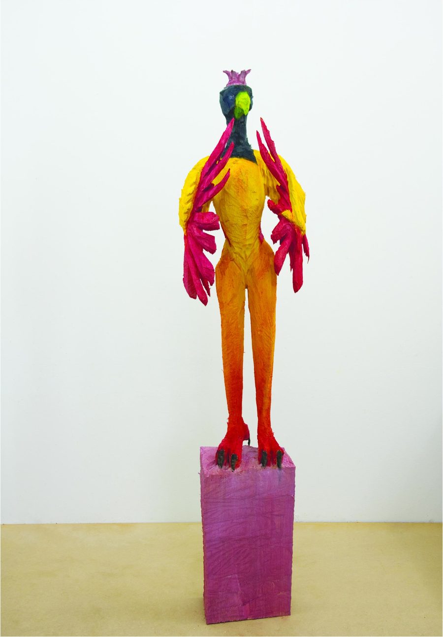 Susi — Holzskulptur von Stefan Seitz, 2014, Linde, farbig gefasst