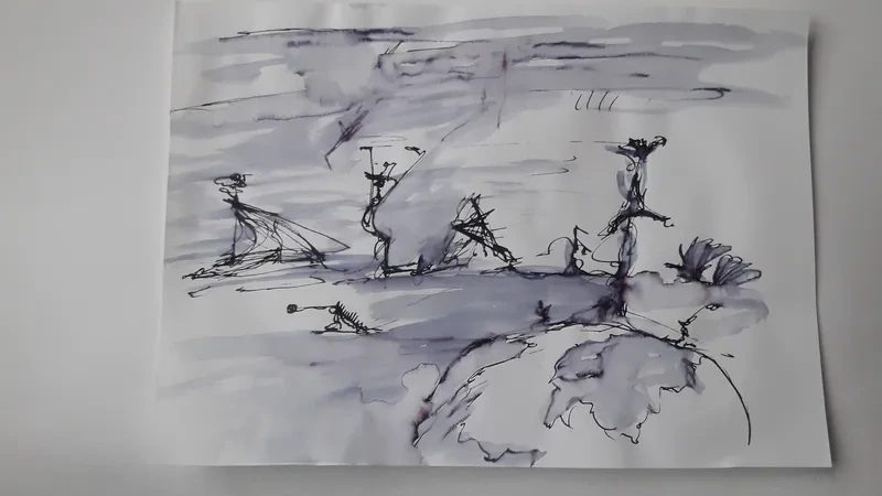 Tuschzeichnung, Stefan Seitz