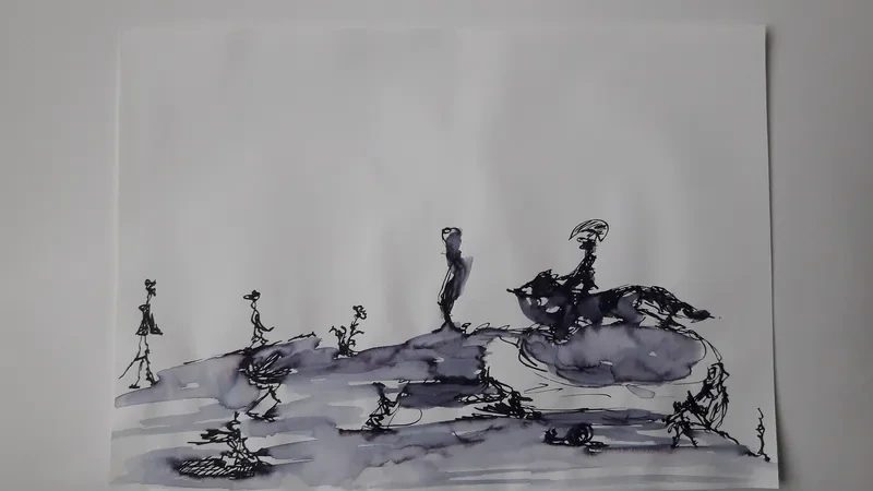 Tuschzeichnung, Stefan Seitz