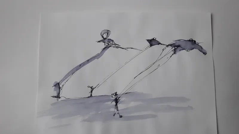 Tuschzeichnung, Stefan Seitz