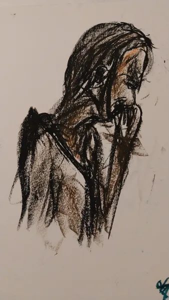 Öl-Wachsstift auf Papier, Stefan Seitz