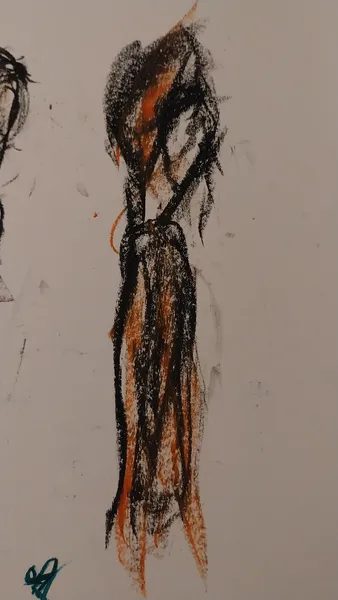 Öl-Wachsstift auf Papier, Stefan Seitz