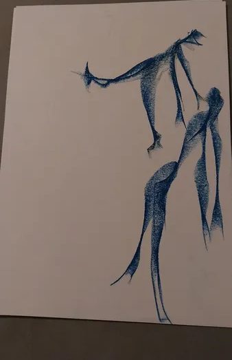 Öl-Wachsstift auf Papier, Stefan Seitz