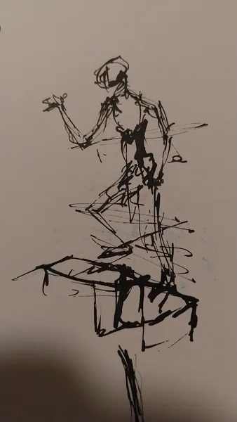 Öl-Wachsstift auf Papier, Stefan Seitz