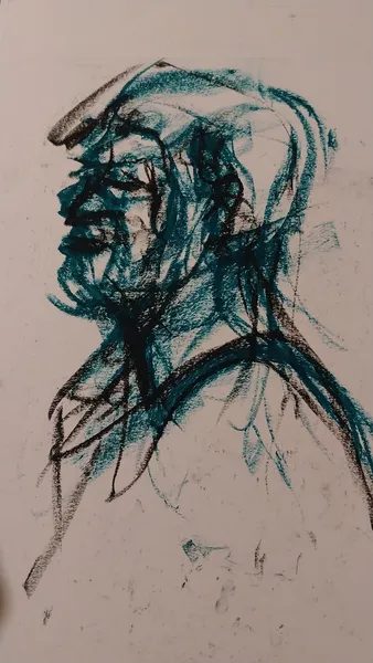 Öl-Wachsstift auf Papier, Stefan Seitz