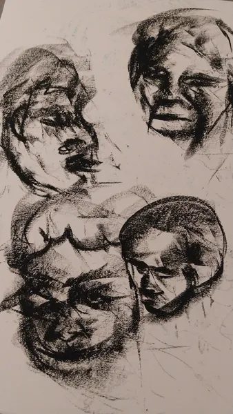 Öl-Wachsstift auf Papier, Stefan Seitz