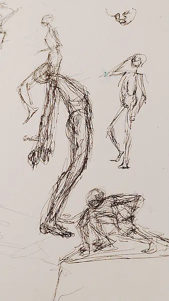 Öl-Wachsstift auf Papier, Stefan Seitz