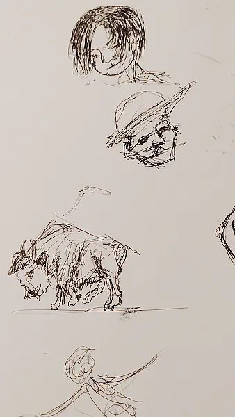 Öl-Wachsstift auf Papier, Stefan Seitz