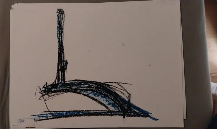 Öl-Wachsstift auf Papier, Stefan Seitz