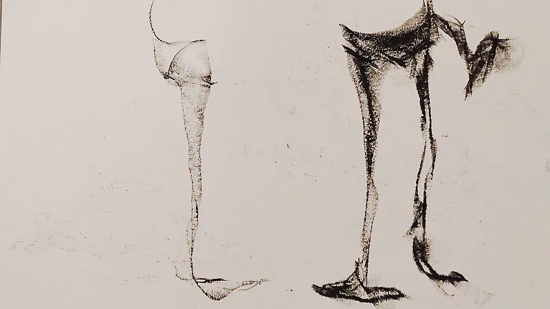 Öl-Wachsstift auf Papier, Stefan Seitz